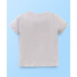 Babyhug Cotton Woven Full Sleeves Shirt With T-Shirt With Text & Animals Print - Navy Blue & White