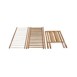 Babyhug Malmo Wooden Cot with 3 Level Height Adjustment & Plug and Play Assembly  Natural| Solid Pinewood