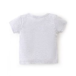 Babyhug 100% Cotton Half Sleeves Vests Stripes & Fries Print Pack of 3- Grey Blue & Yellow