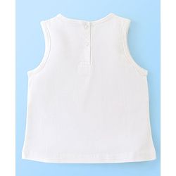 Babyhug 100% Cotton Sleeveless Top & Shorts Set Floral Print - White & Peach