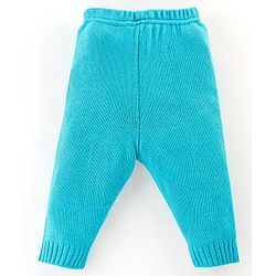 Babyhug Knit Full Sleeves Star Print Baby Sweater Sets - Blue