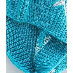 Babyhug Knit Full Sleeves Star Print Baby Sweater Sets - Blue