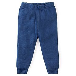 Babyhug Knit Full Sleeves Sweater Set With Fox Design - Navy Blue