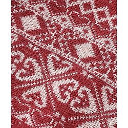 Babyhug Full Sleeves Sweater Set With Ikat Print - Red