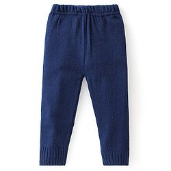 Babyhug Full Sleeves Sweater Set with Chevron Design - Navy Blue