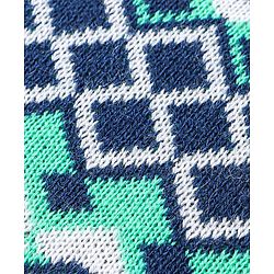 Babyhug Full Sleeves Sweater Set with Chevron Design - Navy Blue