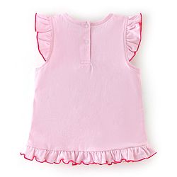 Babyhug 100% Cotton Sleeveless Top & Leggings Set Strawberry Print- Pink