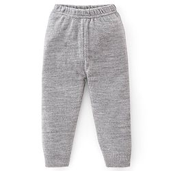 Babyhug Knitted Full Sleeves Polka Dots Design Sweater Set - Grey