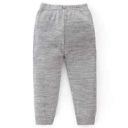 Babyhug Knitted Full Sleeves Polka Dots Design Sweater Set - Grey