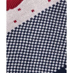 Babyhug Knitted Full Sleeves Checks & Design Sweater Set - Multicolour