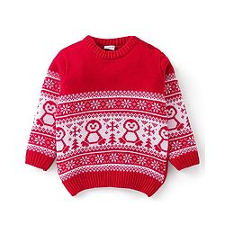 Babyhug Full Sleeves Baby Sweater Set - Red