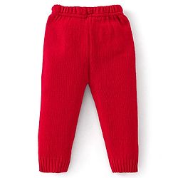 Babyhug Full Sleeves Baby Sweater Set - Red