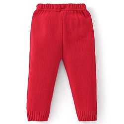 Babyhug Full Sleeves Baby Sweater Set -Red