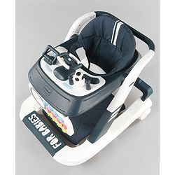 Babyhug Multifunctional Musical Anti-Fall & Convertible Baby Walker - Black