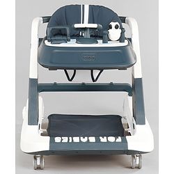 Babyhug Multifunctional Musical Anti-Fall & Convertible Baby Walker - Black