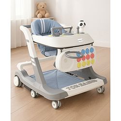 Babyhug Multifunctional Musical Anti-Fall & Convertible Baby Walker - Black