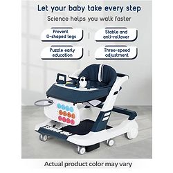 Babyhug Multifunctional Musical Anti-Fall & Convertible Baby Walker - Black