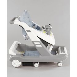 Babyhug Multifunctional Musical Anti-Fall & Convertible Baby Walker - Black