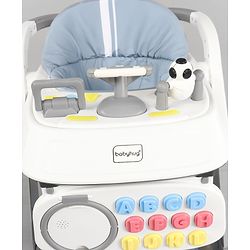 Babyhug Multifunctional Musical Anti-Fall & Convertible Baby Walker - Black