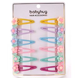 Babyhug Snap Clips Free Size Pack of 6 - Multicolor