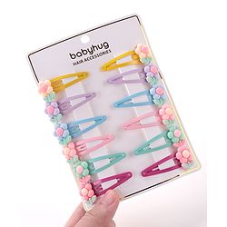 Babyhug Snap Clips Free Size Pack of 6 - Multicolor