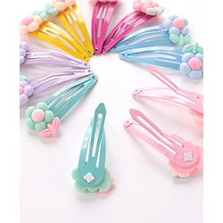 Babyhug Snap Clips Free Size Pack of 6 - Multicolor