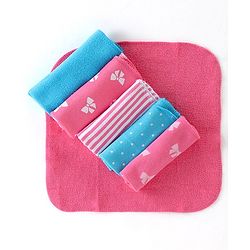 Babyhug Knit Terry Wash cloths Pack of 6 - Multicolour