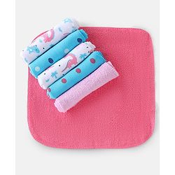 Babyhug Knit Terry Wash cloths Pack of 6 - Multicolour