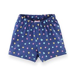Babyhug Cotton Knit Half Sleeves Night Unicorn Print - Yellow