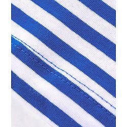 Babyhug 100% Cotton Knit Sleeveless Solid & Striped Sando Pack of 2 - Blue