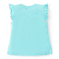 Babyhug Single Jersey Half Sleeves Night Suit Kitty Print - Blue