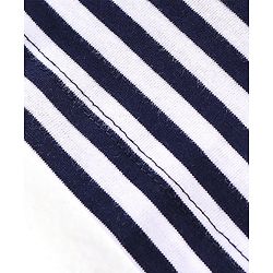 Babyhug 100% Cotton Knit Sleeveless Solid & Striped Sando Pack of 2 - Navy Blue