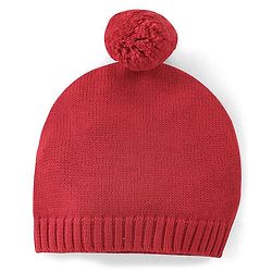 Babyhug Organic Cotton Full Sleeves Car Design Sweater Set with Cap - Red