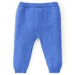 Babyhug Organic Cotton Full Sleeves Hooded Sweater Set - Blue