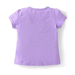 Babyhug Cotton Knit Half Sleeves Night Suit with Unicorn Print - Lavender