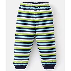 Babyhug Cotton Full Sleeves Night Suit Camouflage & Striped Print Pack of 2- Lavender & Green