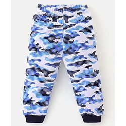 Babyhug Cotton Full Sleeves Night Suit Camouflage & Striped Print Pack of 2- Lavender & Green