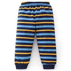 Babyhug Cotton Knit Full Sleeves Camouflage & Dino Printed Night Suits Pack of 2 - Blue & Yellow