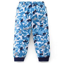 Babyhug Cotton Knit Full Sleeves Camouflage & Dino Printed Night Suits Pack of 2 - Blue & Yellow
