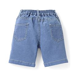 Babyhug Cotton Above Knee Length Bermuda With Stretch Solid Colour - Dark Blue