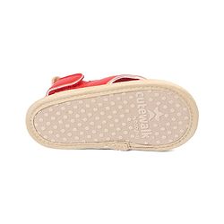 Cute Walk by Babyhug Solid Color Booties with Velcro Closure - Red