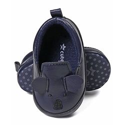 Cute Walk by Babyhug Slip On Booties - Navy Blue