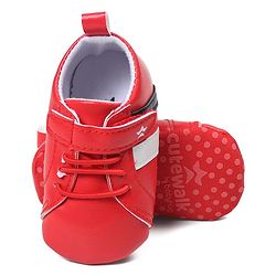 Cute Walk by Babyhug Velcro Closure Booties - Red