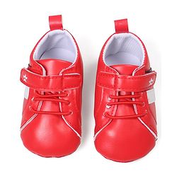 Cute Walk by Babyhug Velcro Closure Booties - Red