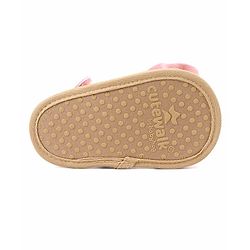 Cute Walk by Babyhug Velcro Closure Booties with Bow - Pink