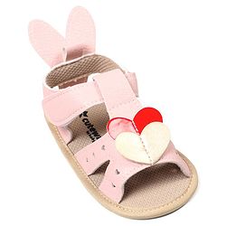 Cute Walk by Babyhug Booties with Velcro Closure - Pink