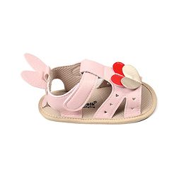Cute Walk by Babyhug Booties with Velcro Closure - Pink