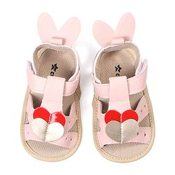 Cute Walk by Babyhug Booties with Velcro Closure - Pink