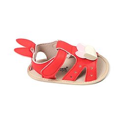 Cute Walk by Babyhug Booties with Velcro Closure - Pink