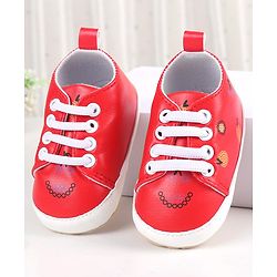 Cute Walk by Babyhug Slip On Booties - Red